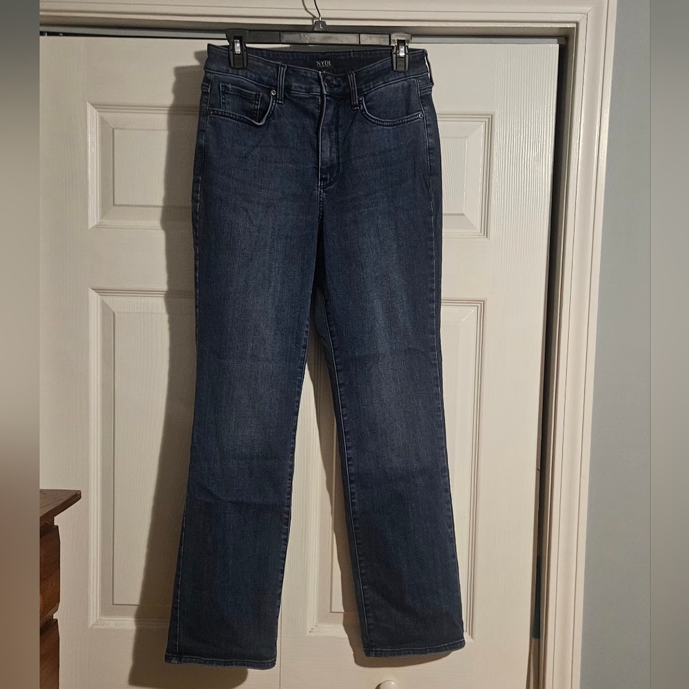 NYDJ Straight Leg Jeans in Dark Indigo Wash